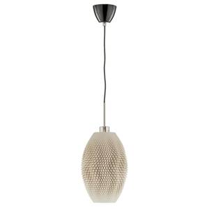 Závesná lampa Koral Olive z biomateriálu, linen