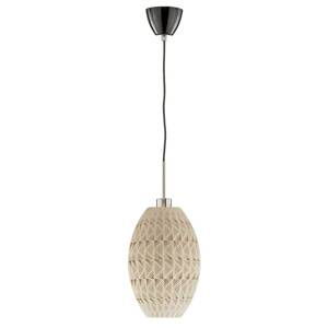 Závesná lampa Fraktal Olive z biomateriálu, linen