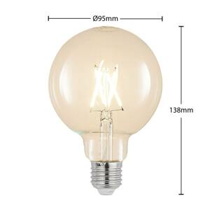 LED žiarovka E27 4W 2700K G95 globe filament číra