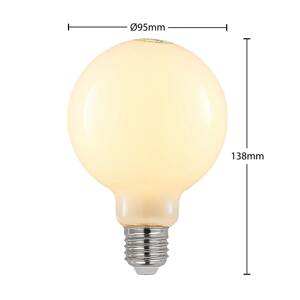 LED E27 8W 2 700K G95 Globe, stmievateľná, opál