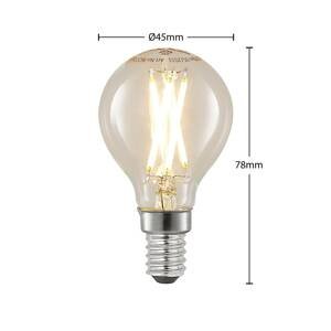 LED žiarovka E14 4W filament kvapka stmievateľná