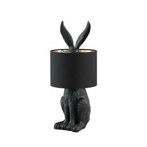 Lindby Lorentina látková stolná lampa zajac čierna