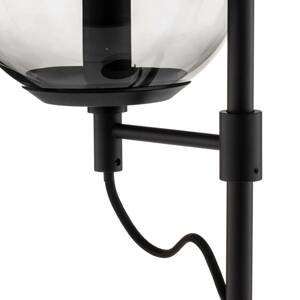 Lucande Sotiana stolová lampa, sklená guľa, čierna
