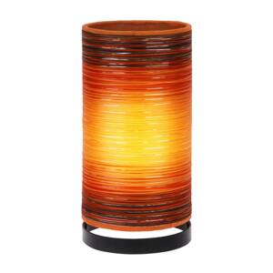 Stolná lampa Julie ovinutá vláknami, oranžová