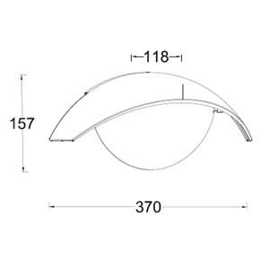 Prios Helina zapustené LED, biele, 22 cm, 24 W