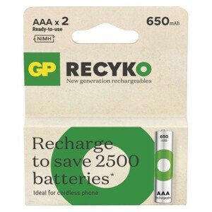 Nabíjacia batéria GP ReCyko 650 AAA (HR03), 2 ks 1032122062