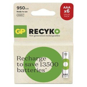 Nabíjacia batéria GP ReCyko 950 AAA (HR03), 6 ks 1032126090