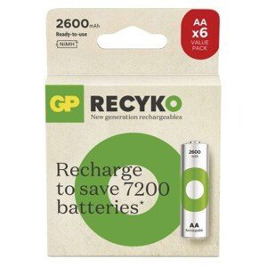 Nabíjacia batéria GP ReCyko 2600 AA (HR6), 6 ks 1032226260