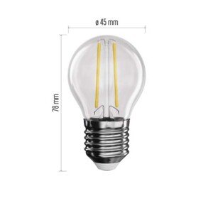 EMOS LED žiarovka Filament Mini Globe 1,8 W E14 neut. biela