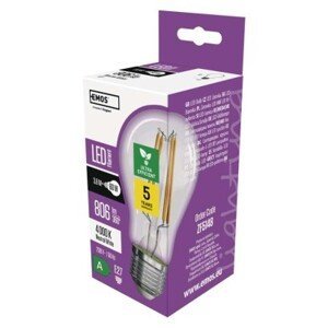 EMOS LED žiarovka Filament A60 / E27 / 3,8 W (60 W) /806 lm