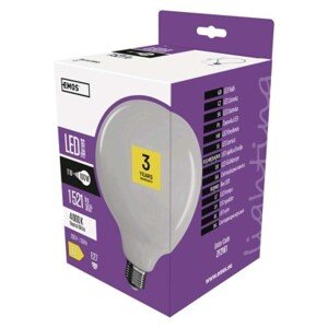 EMOS LED žiarovka Filament G125 11W E27 neutrálna biela