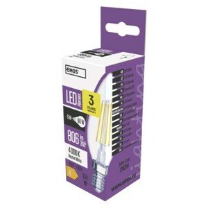 EMOS LED Filament Candle E14 6W neutrálna biela