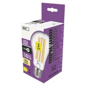 EMOS LED Filament A67 E27 17W teplá biela