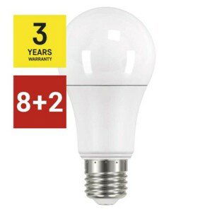 EMOS LED Classic A60 E27 10,5W teplá biela 8+2ks