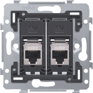 Prístroj zásuvka dátová 2xRJ11 CAT5E FTP (NIKO)