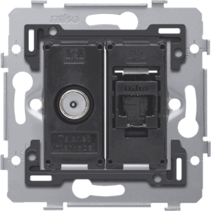 Prístroj zásuvka dátová RJ45+TV CAT6A UTP (NIKO)