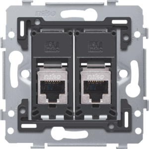 Prístroj zásuvka dátová 2xRJ11 CAT6 FTP (NIKO)