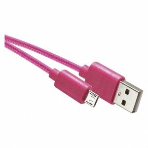 USB kábel 2.0 A/M - micro B/M 1m ružový (EMOS)