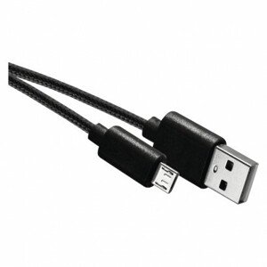 USB kábel 2.0 A/M - micro B/M 2m čierny (EMOS)