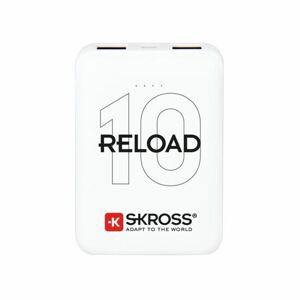 SKROSS powerbank Reload 10, 10000mAh, 2x 2A výstup, microUSB kabel, biely