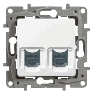 Zásuvka dátová 2xRJ45 Cat.6 STP (LCS) biela Niloé (Legrand)