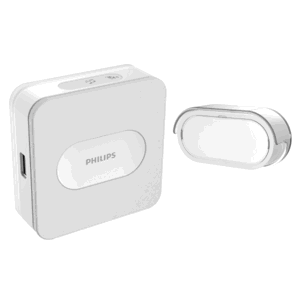 Philips WelcomeBell Plugin, wireless doorbell, 4 melodies, USB charger, operation range up