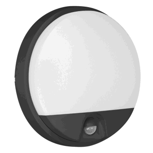 AGAT LED 10W, záhradné svietidlo s pohybovým senzorom 140°, 800lm, IP54, 4000K, čierne