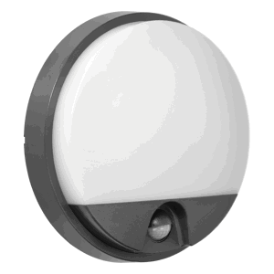 AGAT LED 10W, záhradné svietidlo s pohybovým senzorom 140°, 800lm, IP54, 4000K, sivá