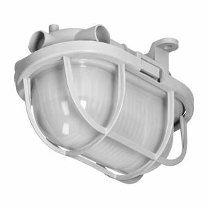 Svietidlo OVAL 7040T/P, 40W, E27, IP44, IK10, matné PP, plastový kryt, PP objímka, sivé