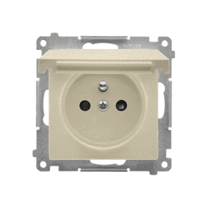 Zásuvka 2P+T/16A/250V IP44 s krytkou (farba) (PS) šampanská matná SIMON55 (Simon)