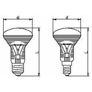 žiarovka reflektor 30W, E14, 2700K, 360lm, 240V, R39, opál (TECH-LAMP)