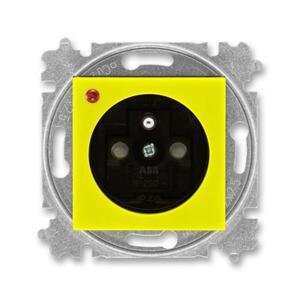Zásuvka 2P+T/16A/250V prep.ochr. clonky (PS) IP40 žltá/cierna dymová Levit (ABB)