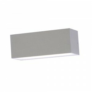 Záhradné LED nástenné svietidlo Soft L 12W, 4200K, 600lm, IP65, sivé VT-8057 (V-TAC)