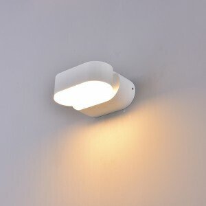 Záhradné LED nástenné svietidlo otočné 6W, 3000K, 660lm, IP65, biele VT-816 (V-TAC)