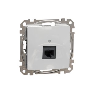 Dátová zásuvka 1xRJ45 kat. 6A UTP, Aluminium, Sedna Design (Schneider)