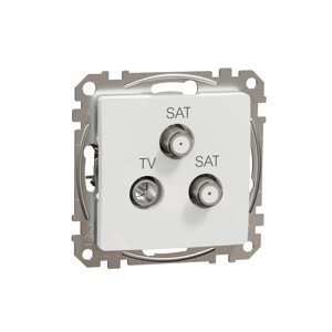 TV-SAT-SAT zásuvka koncová 4dB, Biela, Sedna Design (Schneider)