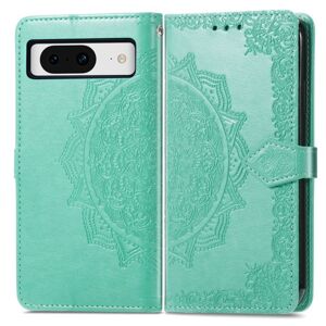 Peňaženkové puzdro Embossing Pattern Mandala Flower zelené – Google Pixel 8 Pro