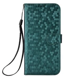 Peňaženkové puzdro Honeycomb Dot Texture Case zelené – Xiaomi Redmi 13C / Xiaomi Poco C65