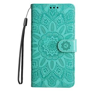 Peňaženkové puzdro Embossing Pattern Slnečnica zelené – Samsung Galaxy A05s