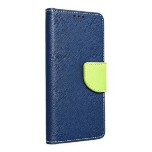 Peňaženkové puzdro Fancy Book modro-limetkové – Samsung Galaxy A35 5G