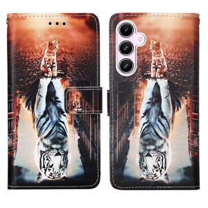 Knižkové puzdro Trendy Cross case Mačka a tiger – Samsung Galaxy A35 5G