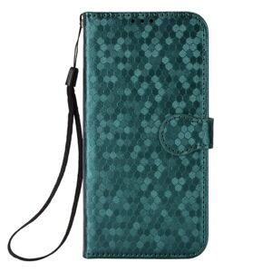 Peňaženkové puzdro Honeycomb Dot Texture Case zelené – Tecno Spark 20 Pro