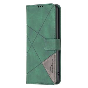 Knižkové puzdro Rhombus zelené – Motorola Edge 50 Pro