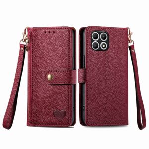 Peňaženkové puzdro Heart zip case červené – T Phone 2