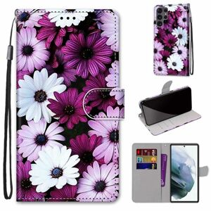 Knižkové puzdro Trendy Cross case Chryzantémy – Samsung Galaxy S22 Ultra