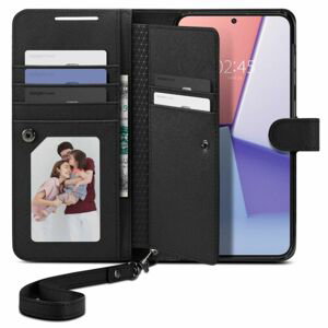 Peňaženkové puzdro Spigen WALLET "S" PLUS čierne – Samsung Galaxy S23