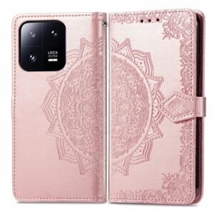 Peňaženkové puzdro Embossing Pattern Mandala Flower ružové – Xiaomi 13