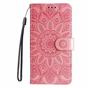 Peňaženkové puzdro Embossing Pattern Slnečnica ružové – Huawei Nova Y61