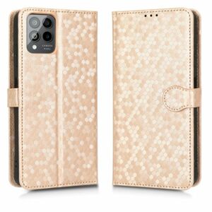 Peňaženkové puzdro Honeycomb Dot Texture Case zlaté – T Phone Pro