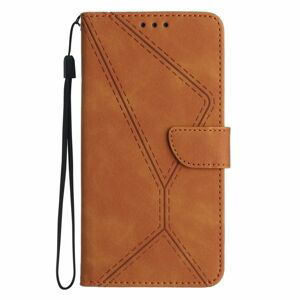 Peňaženkové puzdro Embossing Pattern Stitchy case hnedé – Sony Xperia 1 V